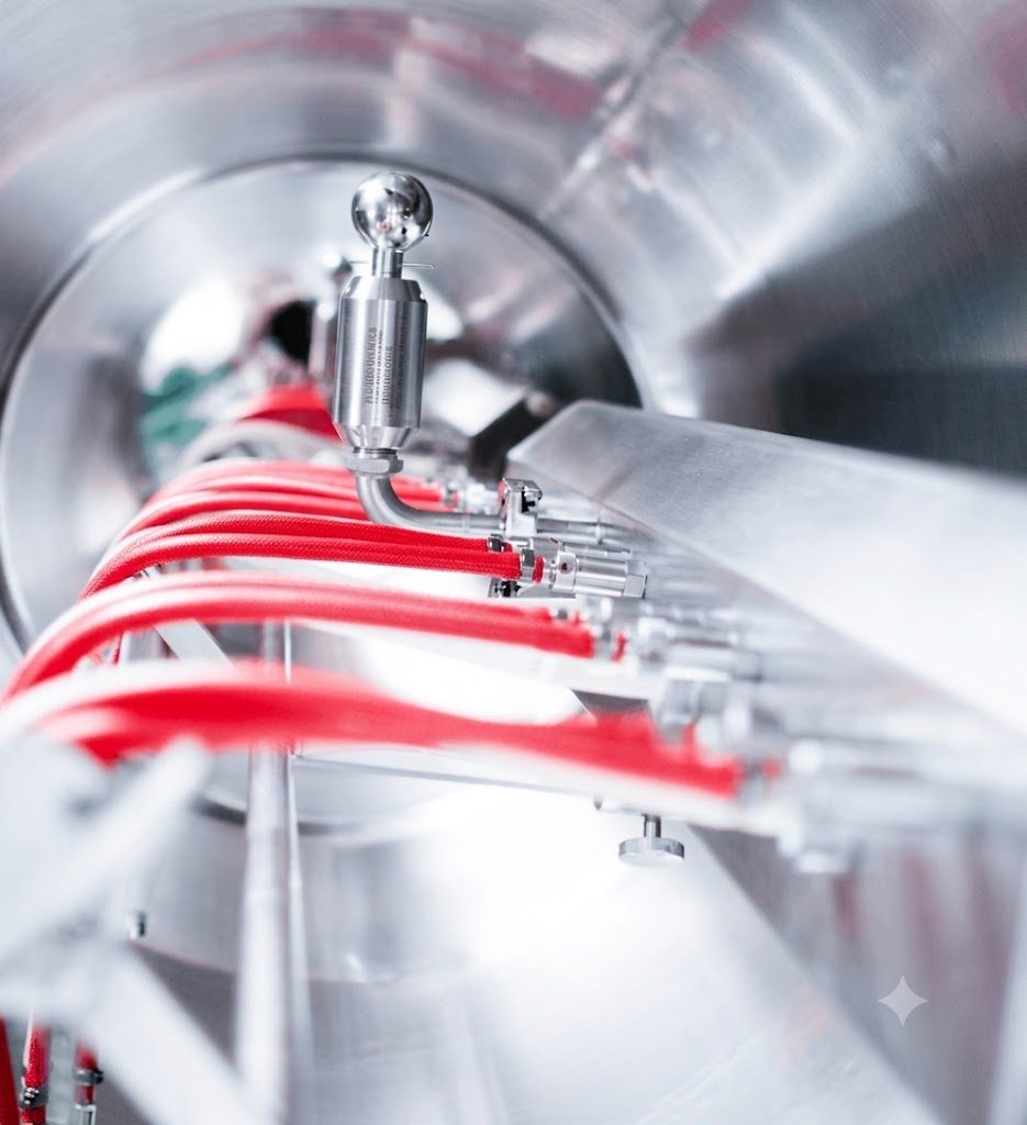 Filling equipment, close view